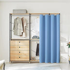 ChrisDowa Blackout Door Curtains for Doorway Privacy, Grommet Closet Curtains for Bedroom Closet Door, Thermal Insulated Temporary Doorway Cover Room Divider Drapes (1 Panel, Sky Blue, 42 x 80 Inch)