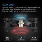 AC Infinity MULTIFAN S1, Quiet 80mm USB Fan, UL-Certified for Receiver DVR PlayStation Xbox Computer Cabinet Cooling