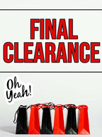 Final Clearance | Full Color Window Display Signs | 18"w x 24"h Inches