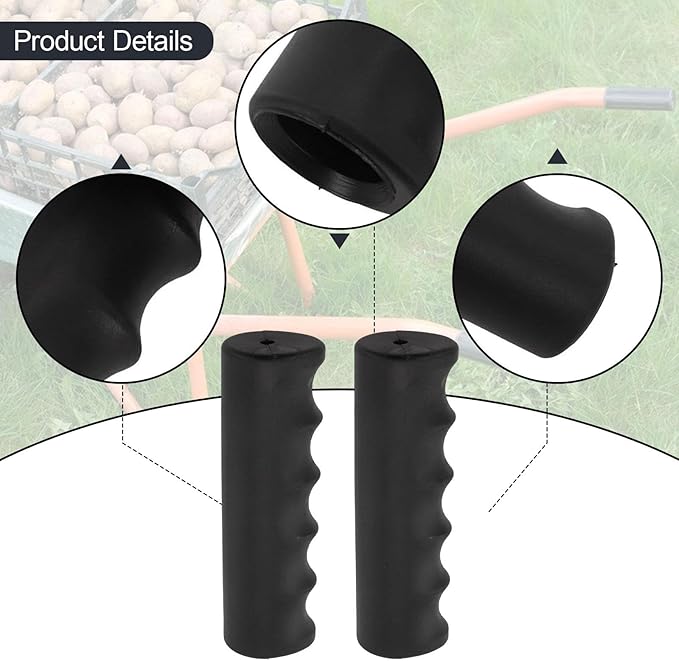 2 Pieces Garden Wheelbarrow Handles Handlebar Grips, Directly Replace, Anti Slip, Weatherproof Handle Wraps for Trolley Carts