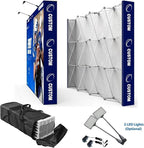 Custom Pop Up Display Trade Show Backdrop with Stand 7.5 x 20 FT Large Tension Fabric Backdrop Display Portable Tradeshow Booth Display Banner for Business,Campuses, Weddings, Corporate