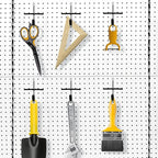 1/4 Inch Extra Thick Pegboard Hooks,Only Suitable for 1/4" Pegboard Board,Metal Pegboard Hooks for Hanging Storage(60pcs J Hook, Black)