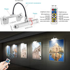 BIGMONAT USB Rechargeable Picture Light Wireless Led Art Light with Remote Control,Rotatable Painting Light Head of 3 Lighting Modes Dimmable Display Lamp for Frame Portrait Artwork Trophy