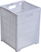 42L Collapsible Plastic Laundry Baskets,Foldable Laundry Hamper,Pack of 2 (White)