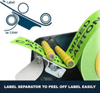 MDJ by Excell Manual Label Sticker Dispenser with 4 Suction Cups Base for Tabletop, Adjustable Holder for Multiple Rolls for Office, Home, School, Warehouse, Easy Peel Off, Fits up to 3" Wide Labels