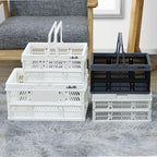Plastic crates for storage,plastic baskets for organizing,14.96inch* 9.84inch* 7.87inch,Foldable Shopping crate with Handles,collapsible storage crate,basket for car Garden Kitchen,Bathroom,office