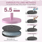 kaiyomi 4Pcs Stanchions with Pink Velvet Ropes Set, 5 Feet Velvet Ropes and Posts Poles for Red Carpet Party Decoration and 360° Photo Booth (Pink)