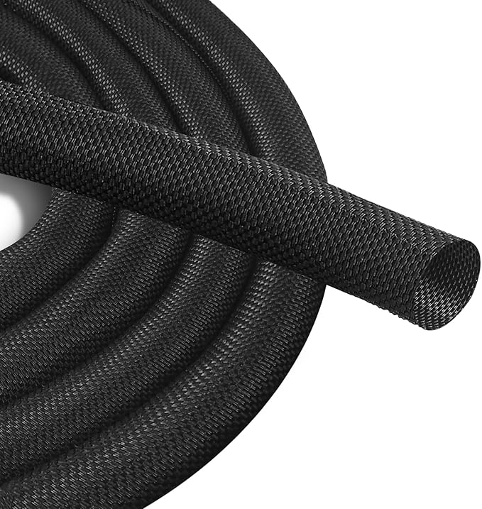 Secbolt Cord Protectors from Pets No Chew, 10ft - 1/2 inch Ultra Durable Cord Covers for Pets, Bite-Resistant Cable and Wire Protector for Cats, Dogs, Rabbits - Black