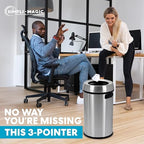 Simpli-Magic 65 Liter Open Top Trash Can, Commercial Grade, Stainless Steel