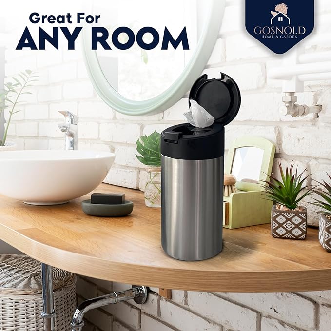 Extra Large Refillable Wet Wipes Dispenser (Black Lid) | Fits Clorox, Lysol, Bleach, Disinfecting Wipes | Durable Reusable Wipes Holder for Kitchen, Bathroom, Office, School | Gosnold Home & Garden