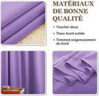 PONY DANCE Lilac Curtains Drapes - 42 x 45 inches Long Lilac Blackout Panels Home Fashion Solid Rod Pocket Curtain Blinds for Room Decoration Thermal Insulated Light Block, 1 Pair