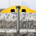 6 Feet Rubber Speed Bumps 1 Pack 2 Channel 27000Lbs Load Capacity 72" Traffic Speed Humps with 4 Bolt Spike for Asphalt Concrete Gravel Driveway