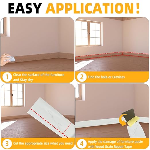GSCIT Club Wood Grain Repair Tape, 15.7 inch X 15ft Self Adhesive Marble Grain Repair Patch for Tables, Chairs, Baseboards, Doors, Windows, Floors, Handicraft DIY.