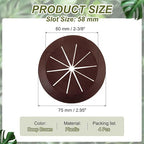 PATIKIL Desk Grommet 2-3/8", 4 Pcs Round Cable Grommet Cord Hole Cover with Adhesive Tape Flexible Table Wire Organizer for Office Home Table Countertop, Deep Brown