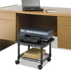 Safco Onyx Rolling Cart Printer Stand, Under-Desk Mobile Utility Table for Home Office with Steel Shelf, Gray