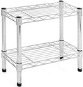 Shelving Inc. 8" d x 18" w Chrome Wire Shelving with 2 Tier Shelves, Weight Capacity 800lbs Per Shelf