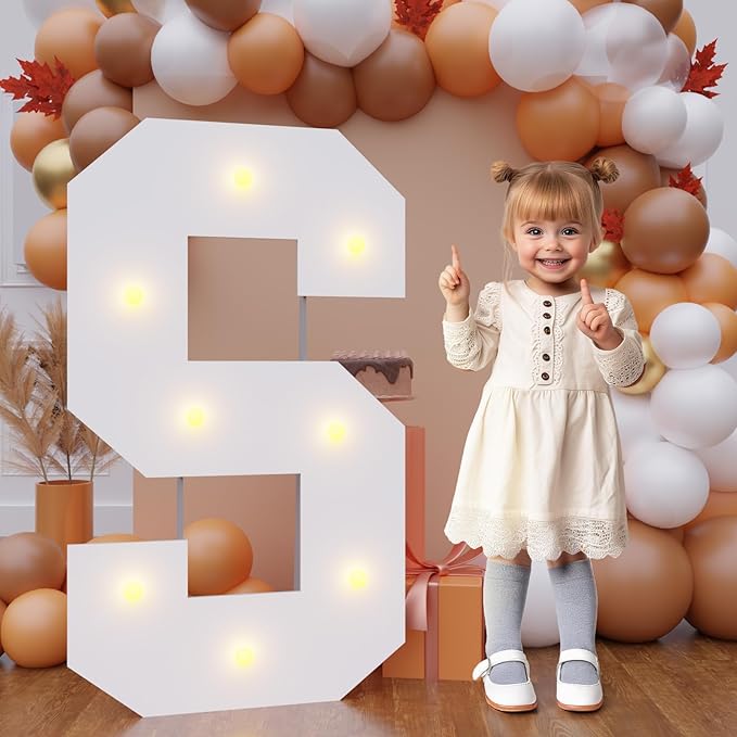 Bugame 3FT Marquee Letters, Large Light Up Letters for Birthday Wedding Backdrop Warm Light Marquee Letters 3 Feet Tall for Baby Shower Party Proposal Decoration Decor, Letter S