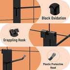 HUHOLE Gridwall Hooks 6 Inch, 50PC Display Hooks for Grid Wall, Hook for Grid Wall Panel, Black