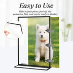 20 Pack 5x7 Acrylic Sign Holders, Double Sided Vertical Stand Clear Picture Frames, Wedding Table Numbers Frames for Party, Restaurant Signs and Office Photos, Black