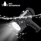 Rechargeable Spotlight Floodlight Combo 1000,000 High Lumen LED, IP67 Waterproof Spot Light COB Flood Light, Impact Resistant Handheld Spotlight with Foldable Stand and Detachable Red Lens