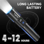 4Pack Rechargeable Flashlights High Lumens 9900LX, LED Flashlight Rechargeable with LCD Digital Display, 5Modes Adjustable Flash Light, Super Bright Flashlight Powerful, Tactical Flashlights for Home