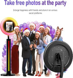 HARZHI Portable Photo Booth Compatible with Ipad 12.9in 10.9in 10.2in,for Ipad Photo Booth Shell Stand Stand Provide Chacktok PhotoBooth Software for Party and Wedding, Flight Case
