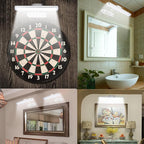 MIOBLUE Wireless Picture Light with Remote, Rechargeable Battery Art Display Light with Remote Control, Dimmable/Timer Off Painting Light, 3 Lighting Modes Full Metal Dartboard Lights (Silver-1Pack)
