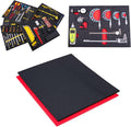 5S Tool Box Shadow Foam Organizers (2 Color) Custom Size (27" x 36", Black Top/Red Bottom)
