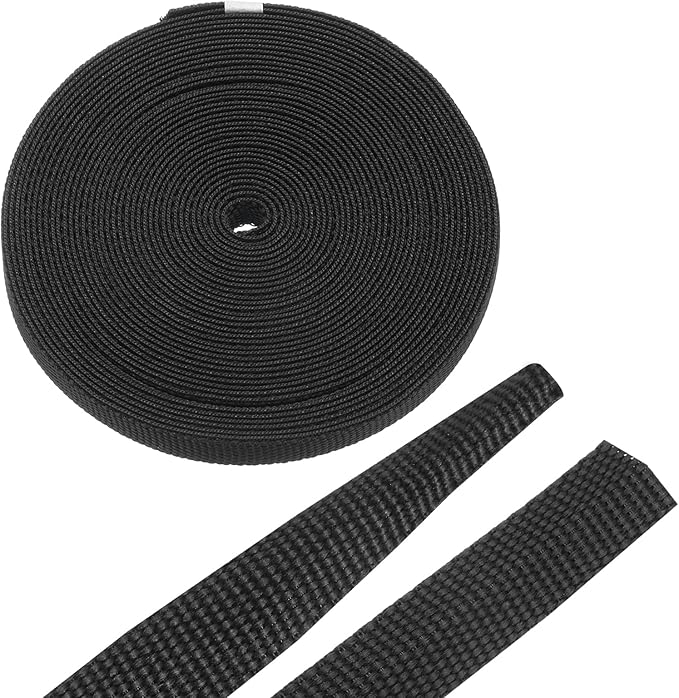MECCANIXITY Braided Cable Sleeves Heat Shrinkable Fabric Sleeving, 1/4" 26ft Black 2:1 Ratio Heat Shrinkable Cord Protector for Harness Cable, Network Cable Protection, Cable Management