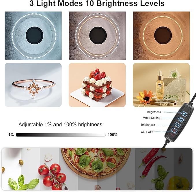 Light Box Photography 20x20in, PULUZ Portable Photo Studio Light Box with 200 LED Lights ＆12 Color backdrops Professional Photography Lighting Tent Kit for Big Product Photography Lightbox