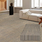Carpet Tiles 24"x 24" 18PCS Non-Slip Soft Floor Carpet for Office, Bedroom, Living Room, Kitchen, Garage,Easy DIY Installation Seamless Floor Tiles Rug,Beige