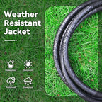 100 FT 12/3 Extension Cord Heavy Duty Black 3-Outlet Indoor/Outdoor SJTW Lighted 12-Gauge Grounded Power Cable,12AWG 15 Amp, 1875 Watts，UL Listed，Safety