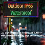 Custom Programmable LED Signs Outdoor for Business Store, WIFI Control Scrolling LED Sign Electronic Message Board Display Screen, Waterproof IP65 RGB Full Color P10 40’’x 14’’