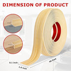 Flexible Wall Corner Protector Moulding Trim Peel and Stick Wall Corner Guards Edge Protector Self Adhesive Molding Trim Strip for Edge Ceiling (Original Wood Grain, 1.6 in x 40 Ft)