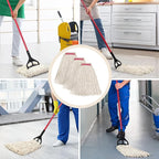 Matthew Cleaning 16oz 3Pack Cotton Floor Mop,Cotton Looped-Open String Heavy Duty String Refills, Universal Headband Blend,Mop Head Replacement for Home, Industrial and Commercial Use(White)