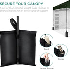 Best Choice Products 10x10ft Easy Pop Up Canopy w/Side Wall, 10 Pockets, Portable Carrying Case, 1-Button Setup, 4 Weight Bags - Dark Green