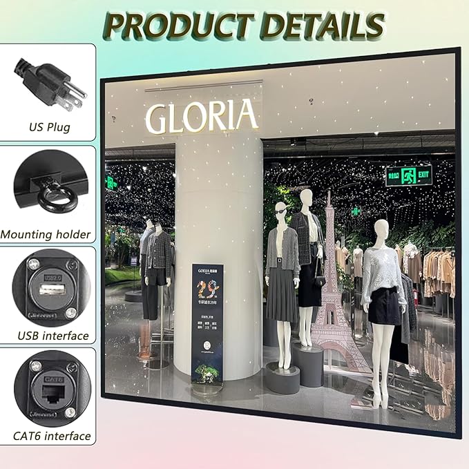 P4 Outdoor LED Video Sign 40x40 inch - WiFi USB Programmable Advertising Display for HD Videos, Images & Scrolling Text, Commercial Grade Square LED Screen