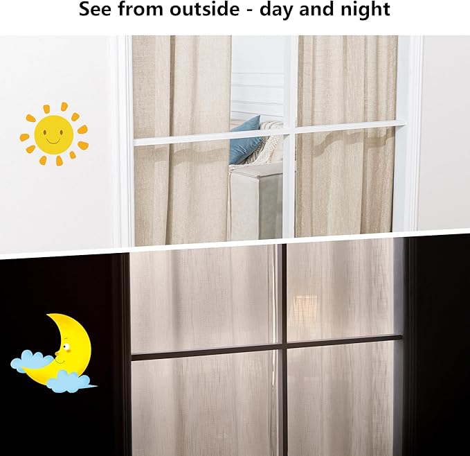 MYSKY HOME Curtains for Living Room Sliding Door, Semi Sheer Curtains 108 Inch Length for Bedroom Boho Linen Look Textured Fabric Soft Touch Light Filtering Pinch Pleated, 40W x 108L, Taupe, 2 Panels
