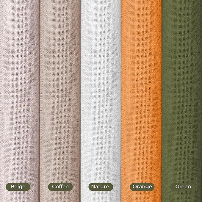 Faux Linen Semi Sheer Room Divider Curtain with Flexible Curtain Track, Extra Wide Light Filtering Privacy Curtain for Patio Sliding Glass Door, Living Room Bedroom, Olive Green, W100xL96, 1 Panel