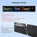 P10 LED Signs Programmable Outdoor 77"x14", IP65 Waterproof Scrolling LED Sign, Vibrant Colors Digital Led Signage Displays, Wifi + USB Control Open Signs for Business
