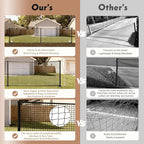 Driveway Guard Barricade Net - HDPE 5FT High 31/41FT Sizes 7.9inch Spiral Stakes 200% Anti-Tear with Middle Support Foldable Hook Prevents Kids & Toys Falling
