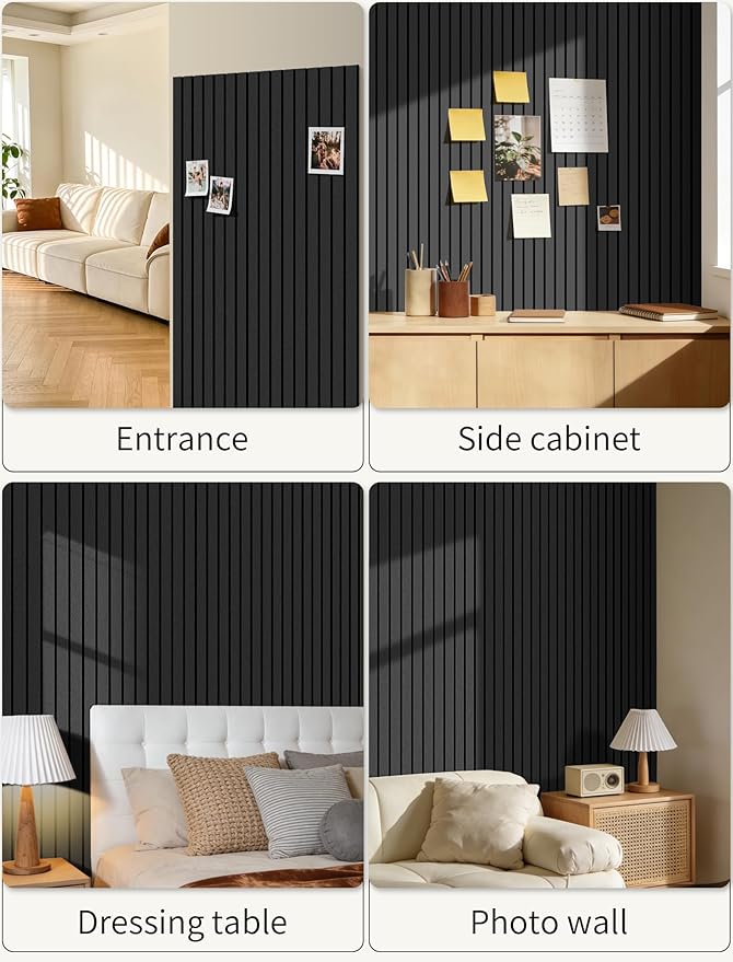 Large Felt Bulletin Board 35x47 Inch, 12pcs Peel and Stick Felt Wall Tiles Modern Push Pin Board for Wall Organization