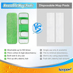 KEEPOW XL Mop Pads Compatible with Swiffer Sweeper XL, 6 Pack Wet Pads Refills Dry Sweeping Cloths, Reusable Pads for X-Large