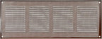 Repa Market Air Vent Cover 16x6 Inch (Outer Dimensions) Brown Galvanized Steel Louvered Grill Cover with Mesh Screen/Wall or Ceiling Vent/HVAC Register for Indoor and Outdoor Ventilation