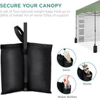 Best Choice Products 10x10ft Easy Pop Up Canopy w/Side Wall, 10 Pockets, Portable Carrying Case, 1-Button Setup, 4 Weight Bags - Sage Green