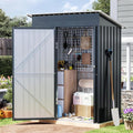 3x5 FT Outdoor Metal Storage Shed, Single Door, 1 Clear Window, Tool Shed for Garden, Patio, Backyard