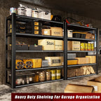 48" W x 72" H x 24" D Garage Shelving Heavy Duty,5 Tier Adjustable Metal Shelves Storage Rack,3030 LBS Large Industrial Shelving Unit for Basement,Warehouse,Garage Organization