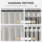 Joydeco Pinch Pleated Curtains - 100% Blackout for Bedroom, White Linen Curtains 40" W x 84" L, Thermal Insulated 2 Panels Light Blocking Drapes, Back Tabs for Living Room