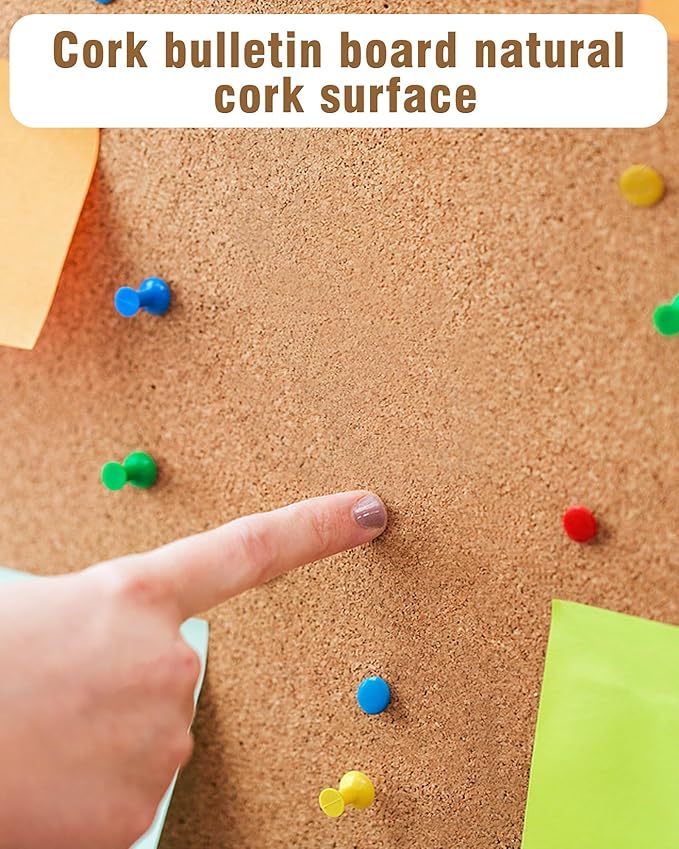 Mifuro 36"x24" Enclosed Bulletin Board, Outdoor Lockable Weather-Resistant Aluminum Cork Noticeboard for School & Office, Silver Frame w/Cork