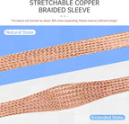 Copper Wire Loom - EMI/RFI Shielding Flexible Cable Management for Automotive Audio, Industrial Expandable Cables, Marine Wiring & Computer Case ﻿ (Pure Copper, 18mm (45/64")-6.56ft)